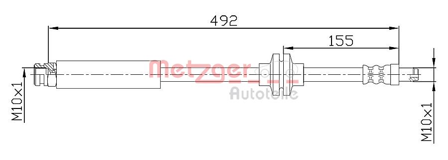 METZGER 4110476 Bremsschlauch